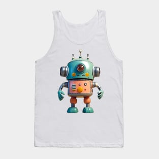 Vintage Vibes One-eyed Faded Toy Robot Tank Top